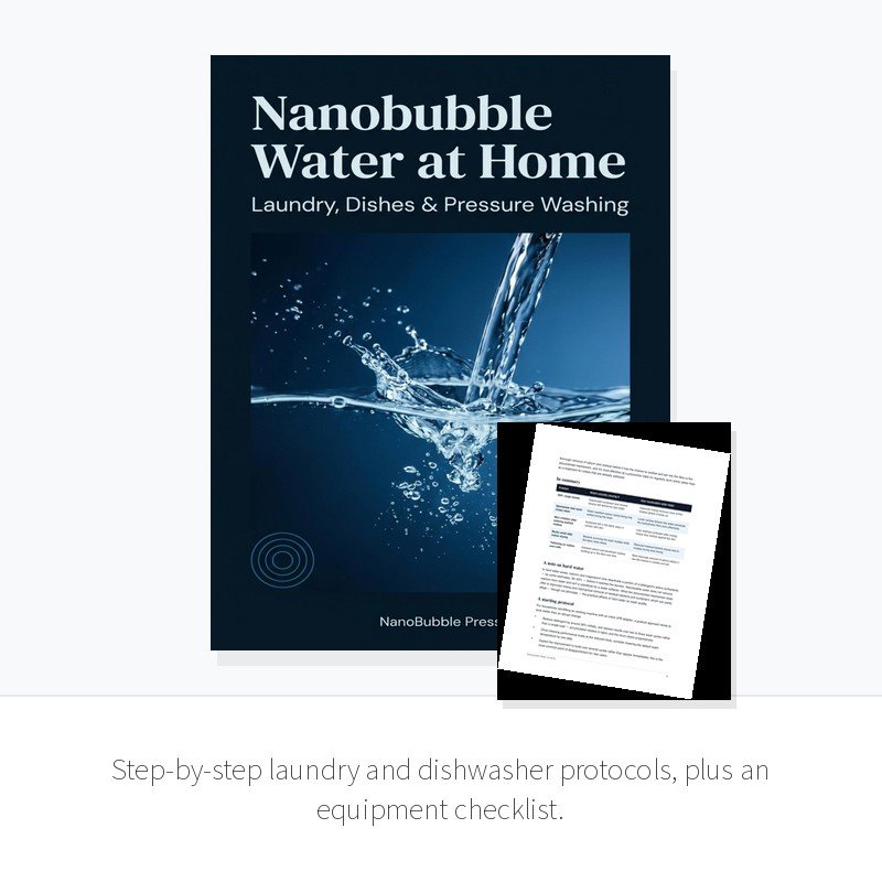 Nanobubble Water at Home: Laundry, Dishes & Pressure Washing