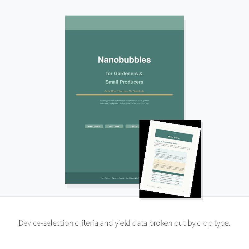 Nanobubbles for Gardeners & Small Producers